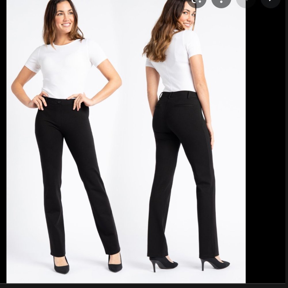 Betabrand Dress Pant Yoga Straight-Leg Classic Medium Short Petite 28" inseam